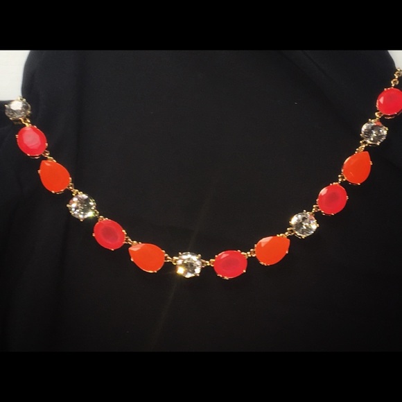 J. Crew Jewelry - J Crew Fluorescent Coral, Orange,Crystal. Stunning